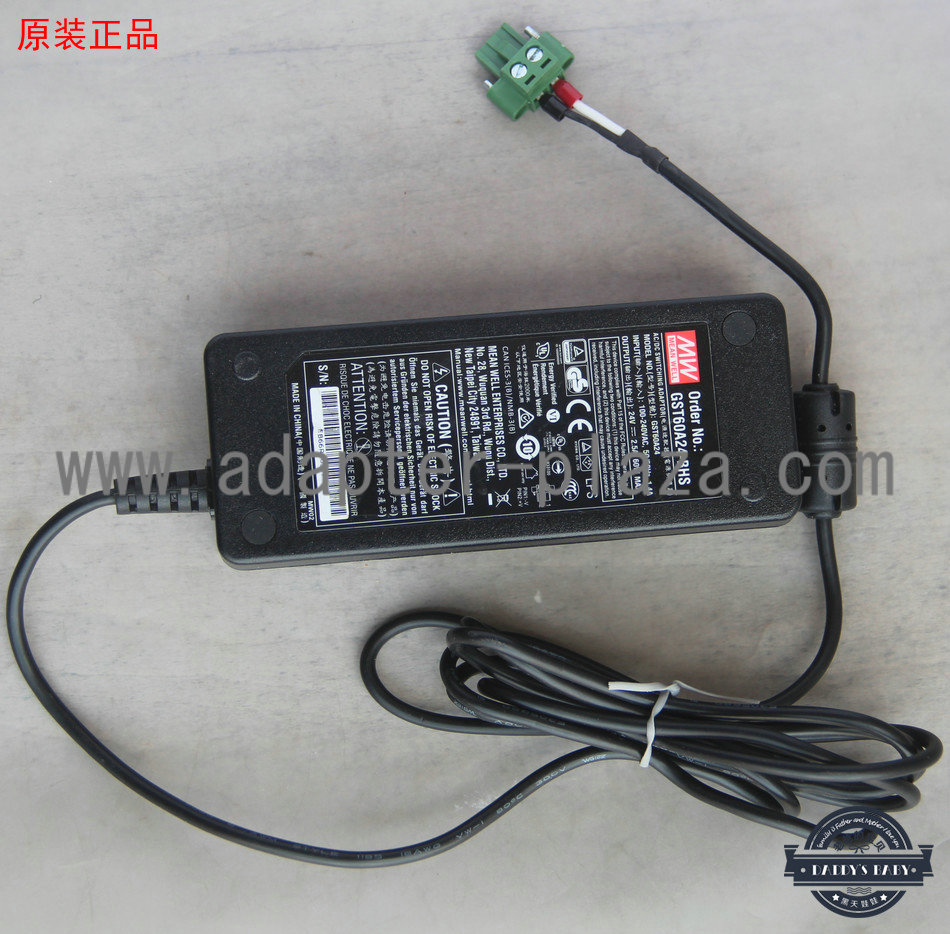 *Brand NEW* MEAN WELL GST60A24 DC24V 2.5A (60W) AC DC Adapter POWER SUPPLY - Click Image to Close